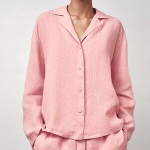 Zara Linen Button Down Shirt